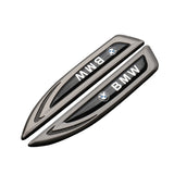 2pcs BMW M Performance Logo Metal Car Fender Side Sticker Decal Emblem Badge