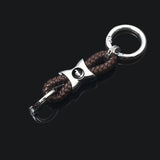 Ford Mustang Logo Braided Rope Car Keychain Keyring