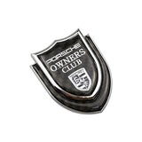Porsche Shield Carbon Fiber Car Rear Sticker Window Emblem Badge Decal