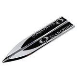 2pcs/set Ssang Yong Metal Car Fender Side Sticker Emblem Badge Decal