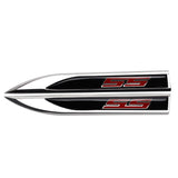 2pcs Chevrolet SS Logo Metal Car Sider Fender Sticker Emblem Badge