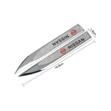 2pcs Nissan Logo Metal Car Side Fender Sticker Emblem Badge