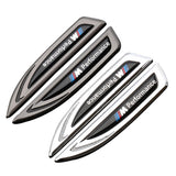 2pcs BMW M Performance Logo Metal Car Fender Side Sticker Decal Emblem Badge