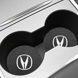 2pcs/set Acura Logo PVC Waterproof Car Water Coaster