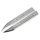 2pcs Lincoln Logo Metal Car Side Fender Sticker Emblem Badge