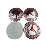 4pcs/set 56/75mm Mercedes Benz AMG Brabus Apple Tree Car Wheel Center Hub Cap Sticker Decal