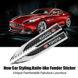 2pcs Toyota TRD Logo Metal Car Side Fender Emblem Stickers
