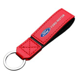 Ford PU Leather Metal Car Logo Keychain