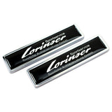 2pcs/set Mercedes Benz AMG Brabus Carlsson Lorinser Logo Metal Car Side Sticker Auto Emblem Badge