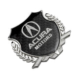 Acura Metal Carbon Fiber Car Rear Sticker Shield Trunk Emblem Badge Decal