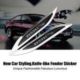 2pcs Jaguar Logo Metal Car Sider Fender Sticker Emblem Badge