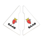 2PCS SAAB Car Door Corner Edge Cover Anti-Scratch Protective Sticker