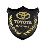 Toyota Metal Carbon Fiber Car Rear Sticker Shield Trunk Emblem Badge Decal