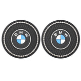 2PCS BMW M Power Diamond Car Water Coaster Cup Mat