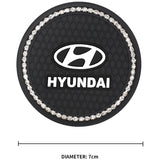 2PCS Hyundai Diamond Car Water Coaster Cup Mat