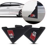 2PCS Audi Sline Car Door Corner Edge Cover Anti-Scratch Protective Sticker
