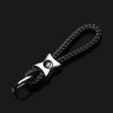 Lincoln Logo Braided Rope Car Keychain Keyring