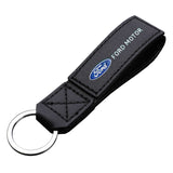 Ford PU Leather Metal Car Logo Keychain