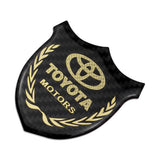 Toyota Metal Carbon Fiber Car Rear Sticker Shield Trunk Emblem Badge Decal