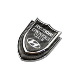 Hyundai Shield Carbon Fiber Car Rear Sticker Window Emblem Badge Decal