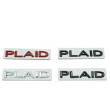 Tesla PLAID Letter Metal Car Rear Sticker Decal Emblem Badge