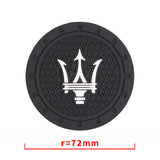 2pcs/set Maserati Logo PVC Waterproof Car Water Coaster