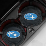 2pcs/set Subaru Logo PVC Waterproof Car Water Coaster