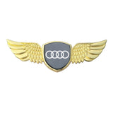 Audi Logo Metal Wings Car Front Hood Bonnet Center Sticker Emblem
