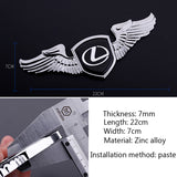 Lexus Angle Wings Metal Car Front Hood Bonnet Sticker Emblem Badge