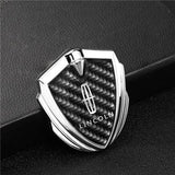Lincoln Shield Carbon Fiber Car Side Window Sticker Emblem Badge Decal
