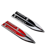 2pcs/set Peugeot Metal Car Fender Side Sticker Emblem Badge Decal