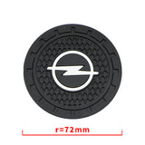 2pcs/set Opel Logo PVC Waterproof Car Water Coaster
