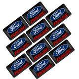 10pcs Ford ST Racing Wolf Epoxy Car Armrest Button Sticker