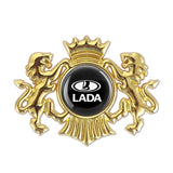 Lada Double Lion Metal Car Rear Sticker Auto Window Emblem Badge Decal