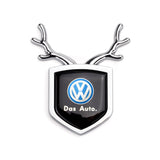VW ABS Deer Car Rear Sticker Shield Trunk Emblem Badge Decal