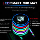 2pcs Cadillac Logo Car Water Coasters 7-color LED Light Cup Mat Holder