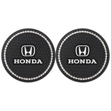2PCS Honda Diamond Car Water Coaster Cup Mat