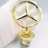 Mercedes Benz Angle Wings Metal Car Front Hood Bonnet Sticker Emblem Badge