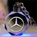Mercedes Benz Car Logo LED Light Keychain Key Pendant