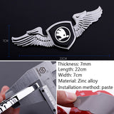 Skoda Angle Wings Metal Car Front Hood Bonnet Sticker Emblem Badge