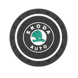2pcs/set Skoda PVC Car Water Coaster Cup Mat