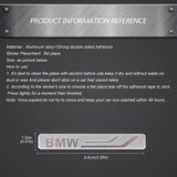 8.5x1.2cm 2PCS BMW Logo Aluminum Alloy Car Body Sticker Nameplate Rear Emblem Badge Decal