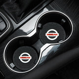 2pcs/set Nissan Logo PVC Waterproof Car Water Coaster