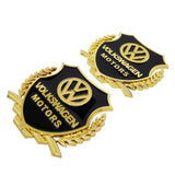 2PCS VW Metal Car Rear Sticker Shield Trunk Emblem Badge Decal