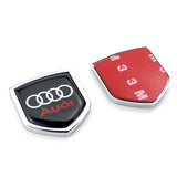 2PCS Audi Metal Car Rear Sticker Shield Trunk Emblem Badge Decal