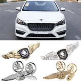 Skoda Angle Wings Metal Car Front Hood Bonnet Sticker Emblem Badge
