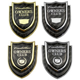 Cadillac Shield Carbon Fiber Car Rear Sticker Window Emblem Badge Decal