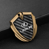 Lexus Shield Carbon Fiber Car Side Window Sticker Emblem Badge Decal