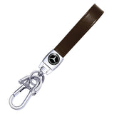 Mercedes Benz Logo PU Leather Metal Car Keychain Keyring