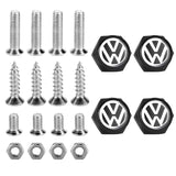 4pcs/set Volkswagen GTI ABT R SR Logo Stainless Steel Car License Plate Bolts